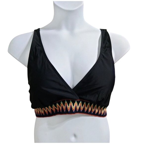 Two Piece V-Neck Tummy Control High Waisted Swimsuit Bikini Set Size16W - Picture 2 of 13